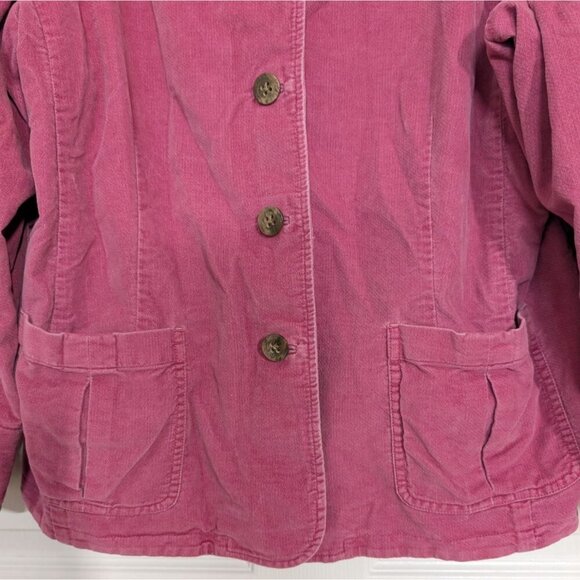 J Jill Corduroy Shacket Womens Size 2X Pink 100% Cotton Pockets Shirt Jacket - Picture 4 of 11